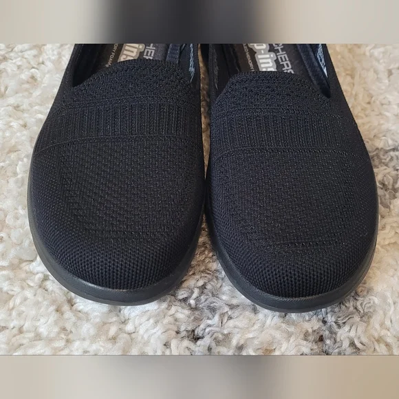 Skechers Slip Ins Hands Free Black Casual Flats Women’s Size 8 - Picture 6 of 9
